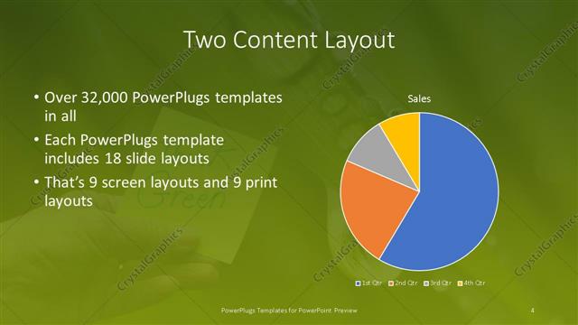 Two Content presentation slide layout