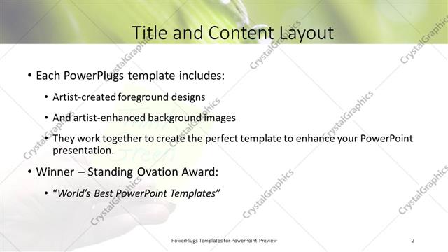 Title and Content presentation slide layout