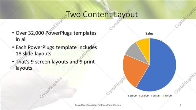Two Content presentation slide layout