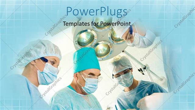  Presentation with surgery - Close-up of surgeons performing surgery on patient?with lights