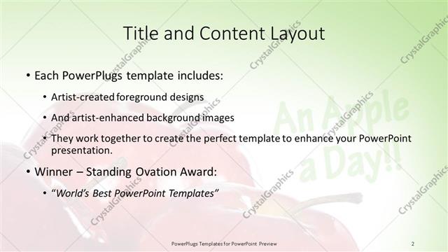 Title and Content presentation slide layout