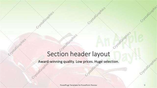 Section Header presentation slide layout