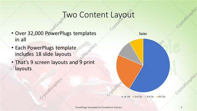 Two Content presentation slide layout