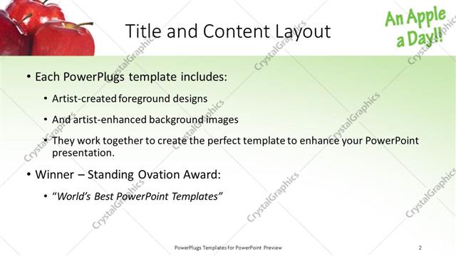 Title and Content presentation slide layout
