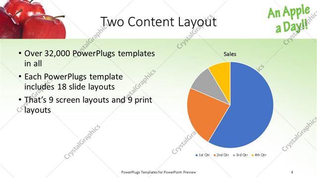Two Content presentation slide layout