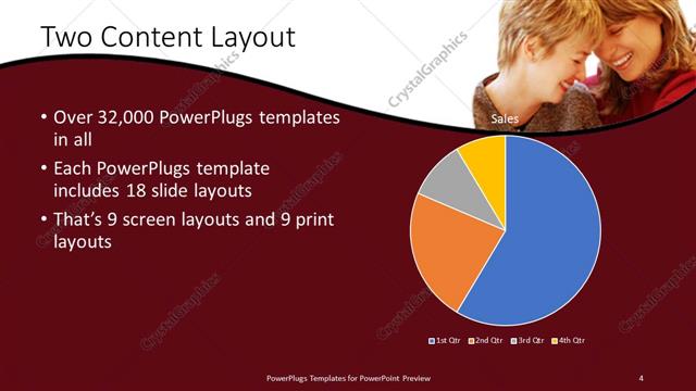 Two Content presentation slide layout