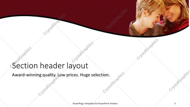 Section Header presentation slide layout