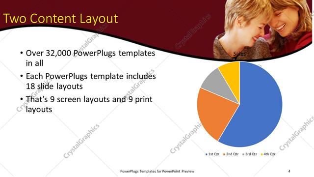 Two Content presentation slide layout