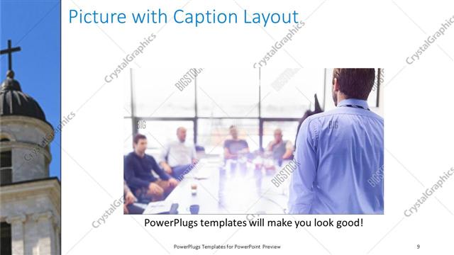 Picture with Caption presentation slide layout