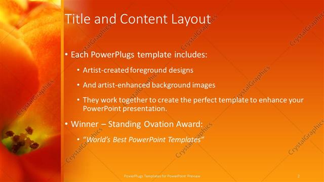 Title and Content presentation slide layout