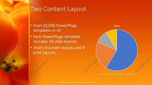 Two Content presentation slide layout