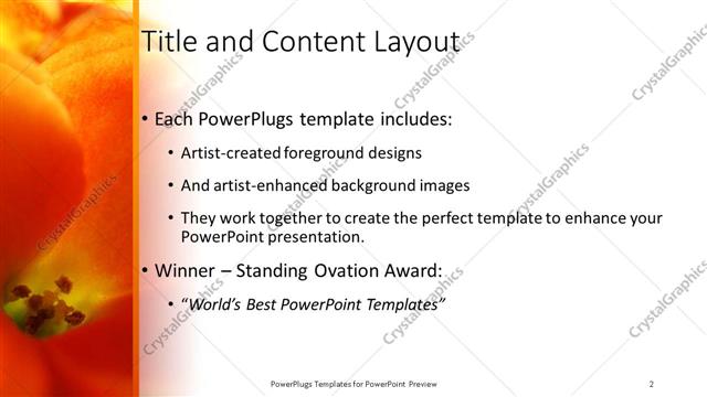 Title and Content presentation slide layout