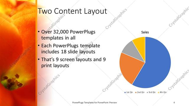 Two Content presentation slide layout