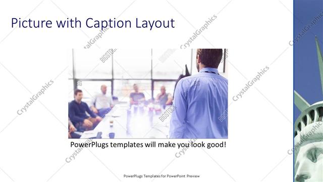 Picture with Caption presentation slide layout