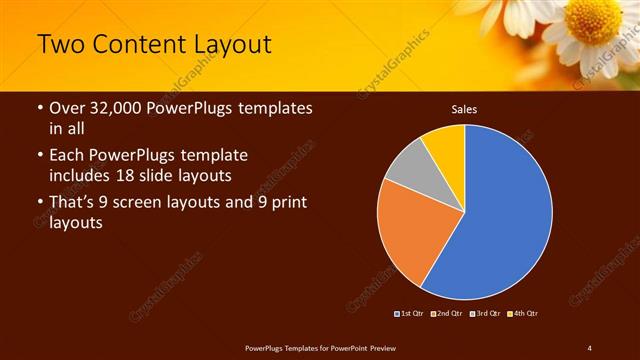 Two Content presentation slide layout