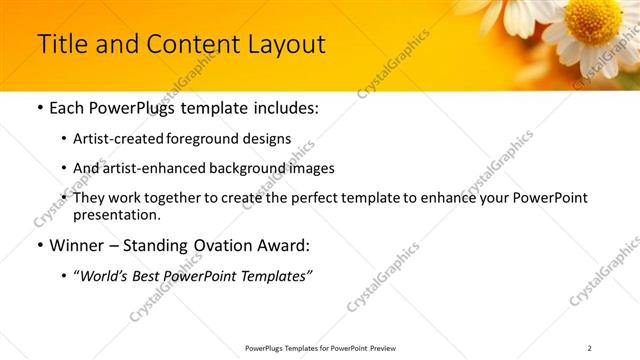Title and Content presentation slide layout