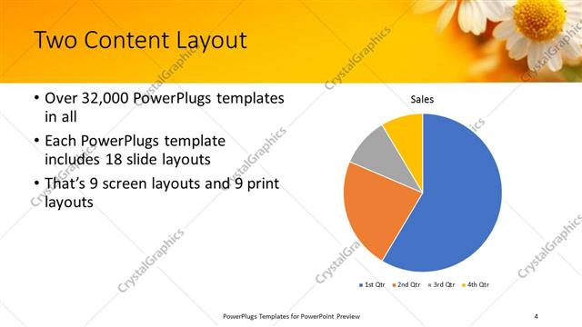 Two Content presentation slide layout