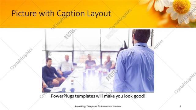Picture with Caption presentation slide layout