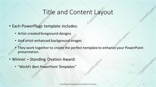 Title and Content presentation slide layout