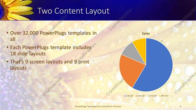 Two Content presentation slide layout