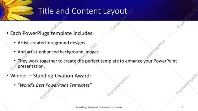 Title and Content presentation slide layout