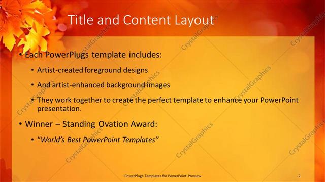 Title and Content presentation slide layout