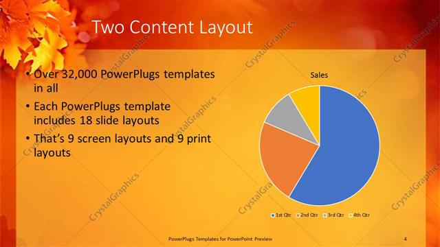 Two Content presentation slide layout