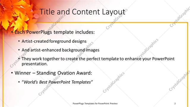 Title and Content presentation slide layout