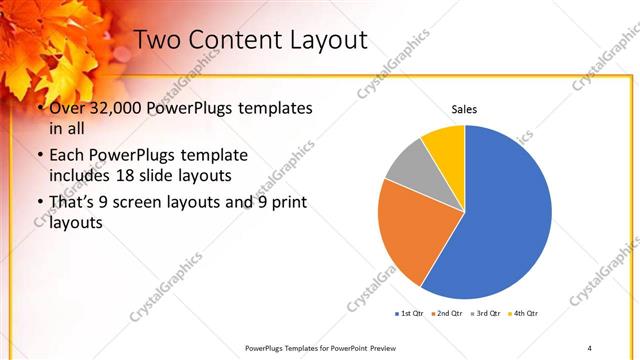Two Content presentation slide layout