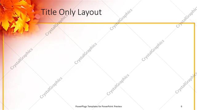 Title Only presentation slide layout