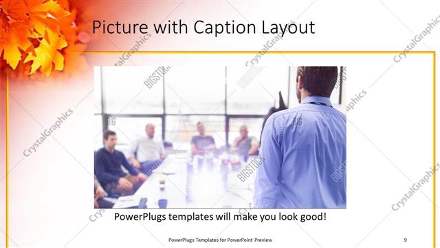 Picture with Caption presentation slide layout