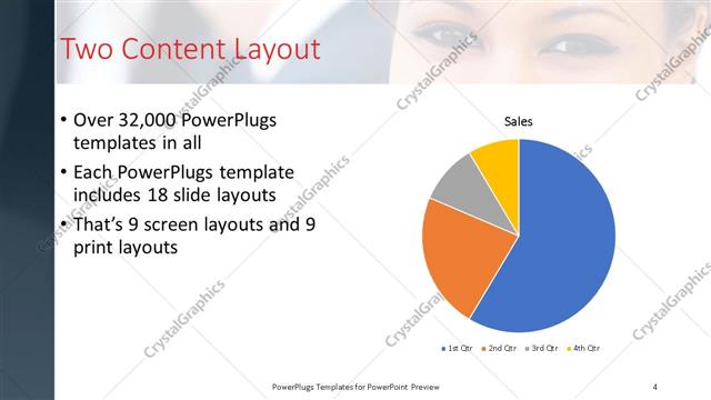 Two Content presentation slide layout