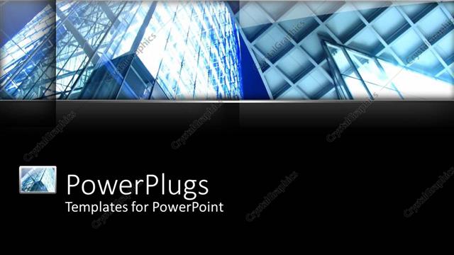  Presentation with business abstract - Close up abstract depiction of skyscrapers