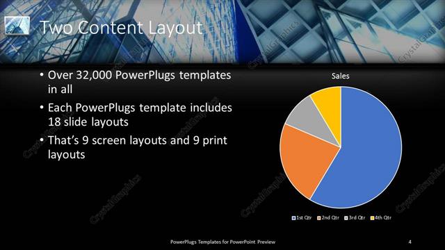 Two Content presentation slide layout