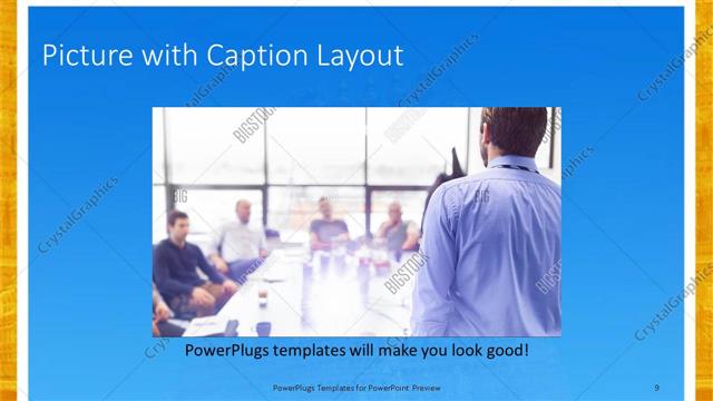 Picture with Caption presentation slide layout