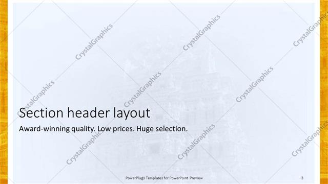 Section Header presentation slide layout