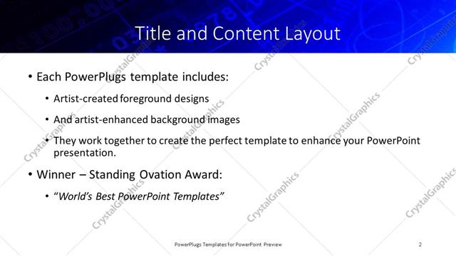 Title and Content presentation slide layout