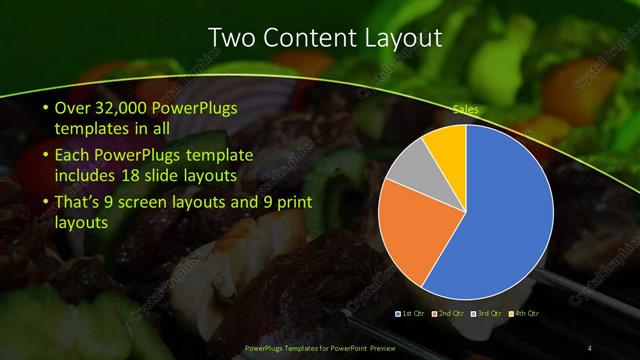 Two Content presentation slide layout