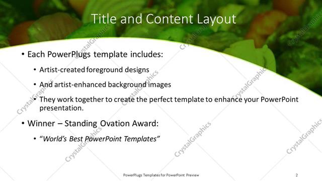 Title and Content presentation slide layout