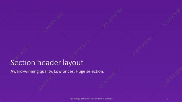 Section Header presentation slide layout