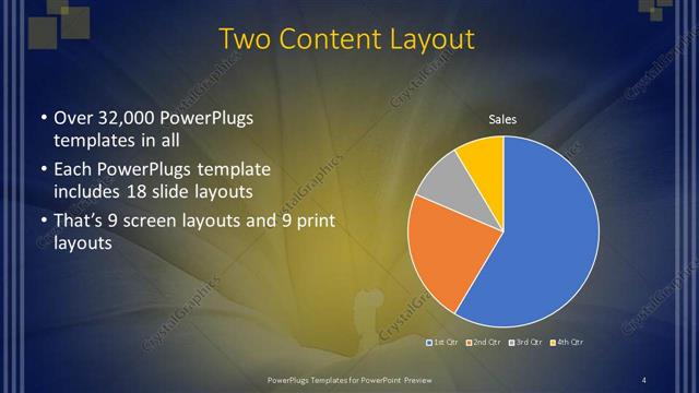 Two Content presentation slide layout