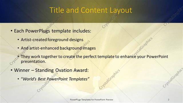 Title and Content presentation slide layout