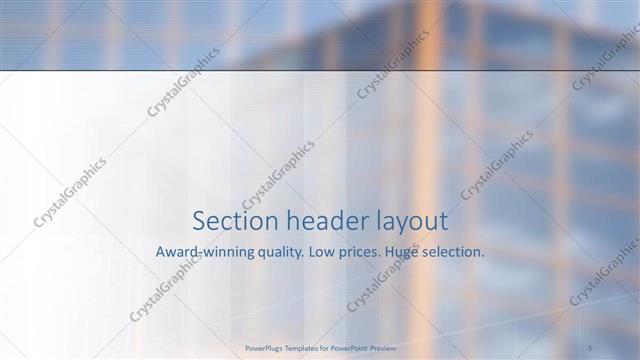 Section Header presentation slide layout