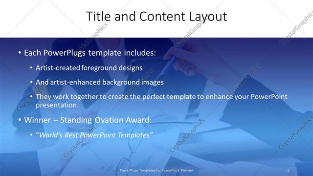 Title and Content presentation slide layout