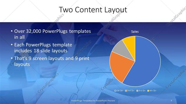 Two Content presentation slide layout