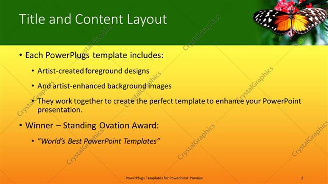 Title and Content presentation slide layout