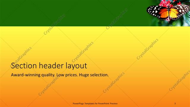 Section Header presentation slide layout