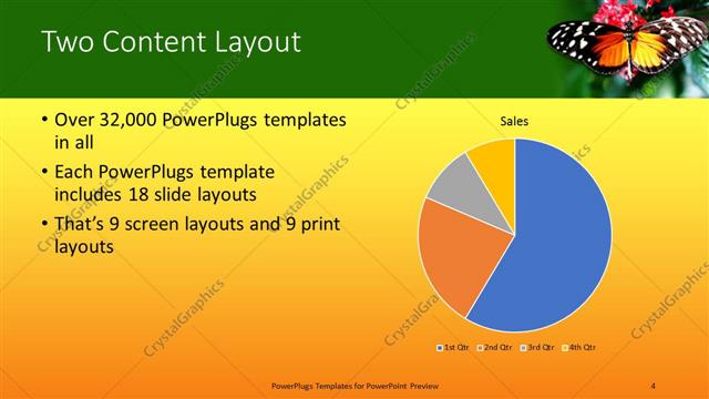 Two Content presentation slide layout