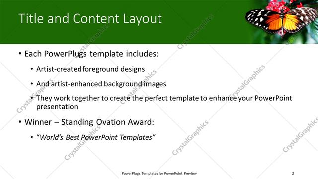 Title and Content presentation slide layout