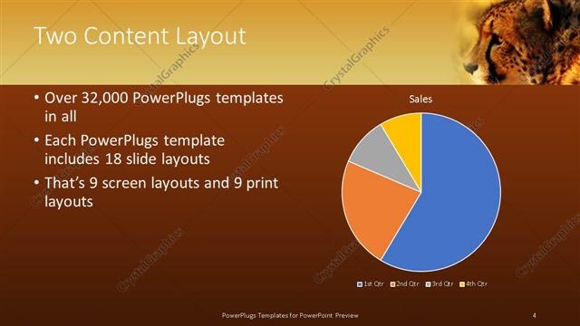 Two Content presentation slide layout